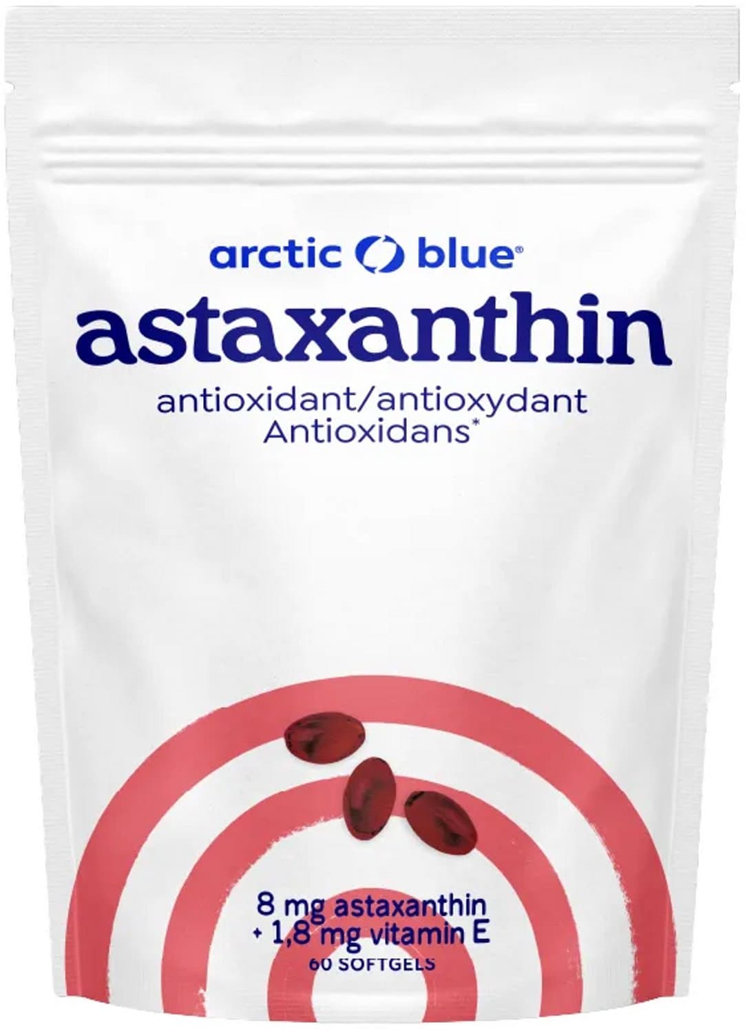 Arctic Blue Astaxanthine Softgels 60CP - Afbeelding 1