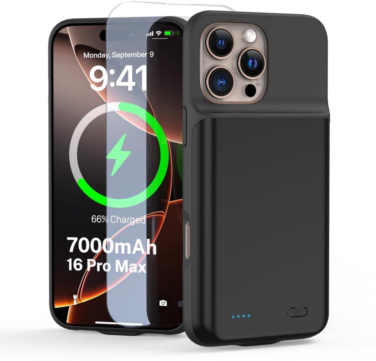 Oplaadbare Batterij Case voor iPhone 16 Pro Max, 7000mAh - Afbeelding 1