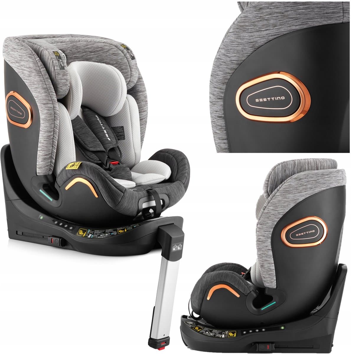 Sesttino Shiver i-Size Autostoel 40-150cm, 0-36kg, ISOFIX, 360° Draaibaar - Afbeelding 1