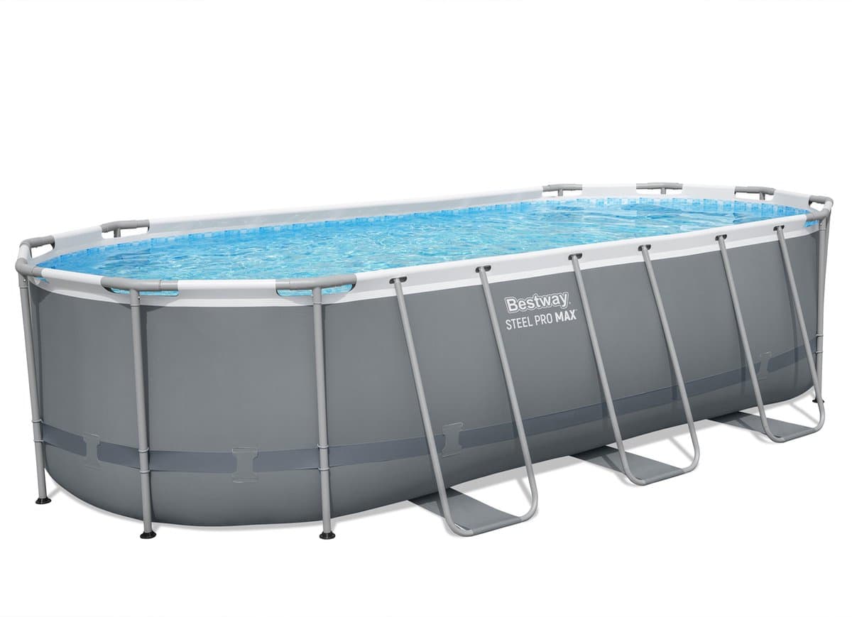 Bestway Power Steel - Opzetzwembad inclusief filterpomp en accessoires - 549 x 274 x 122 cm - Rechthoekig - Afbeelding 1