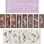 8 Pcs Wooden Rubber Stamp Set - Gepersonaliseerde Stempels - Decoratieve Collage van Bloemen en Planten Patronen - Geschikt voor DIY Boek Decoratie - Bruiloft Uitnodigingen - Cadeau Verpakking