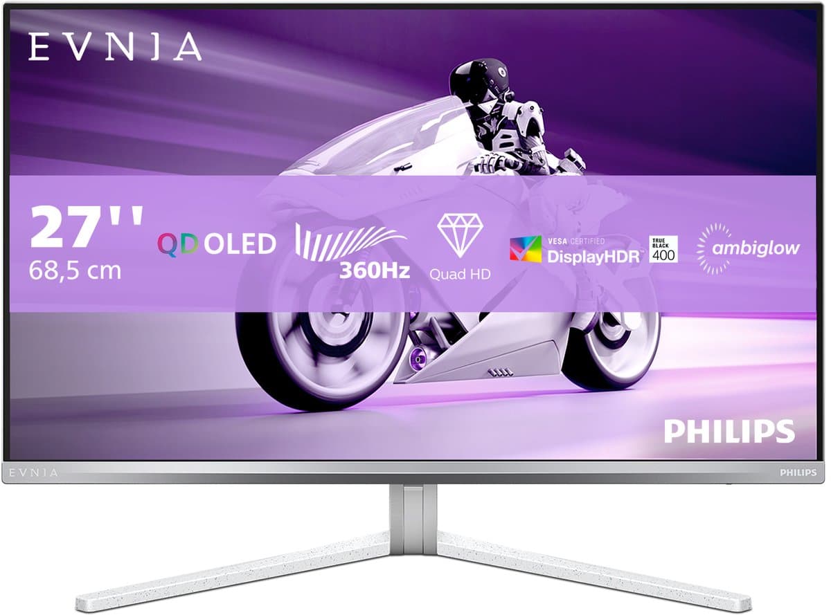 Philips Evnia 27M2N8500 - 27 inch 4K QD-OLED Gaming Monitor - 360Hz - Afbeelding 1