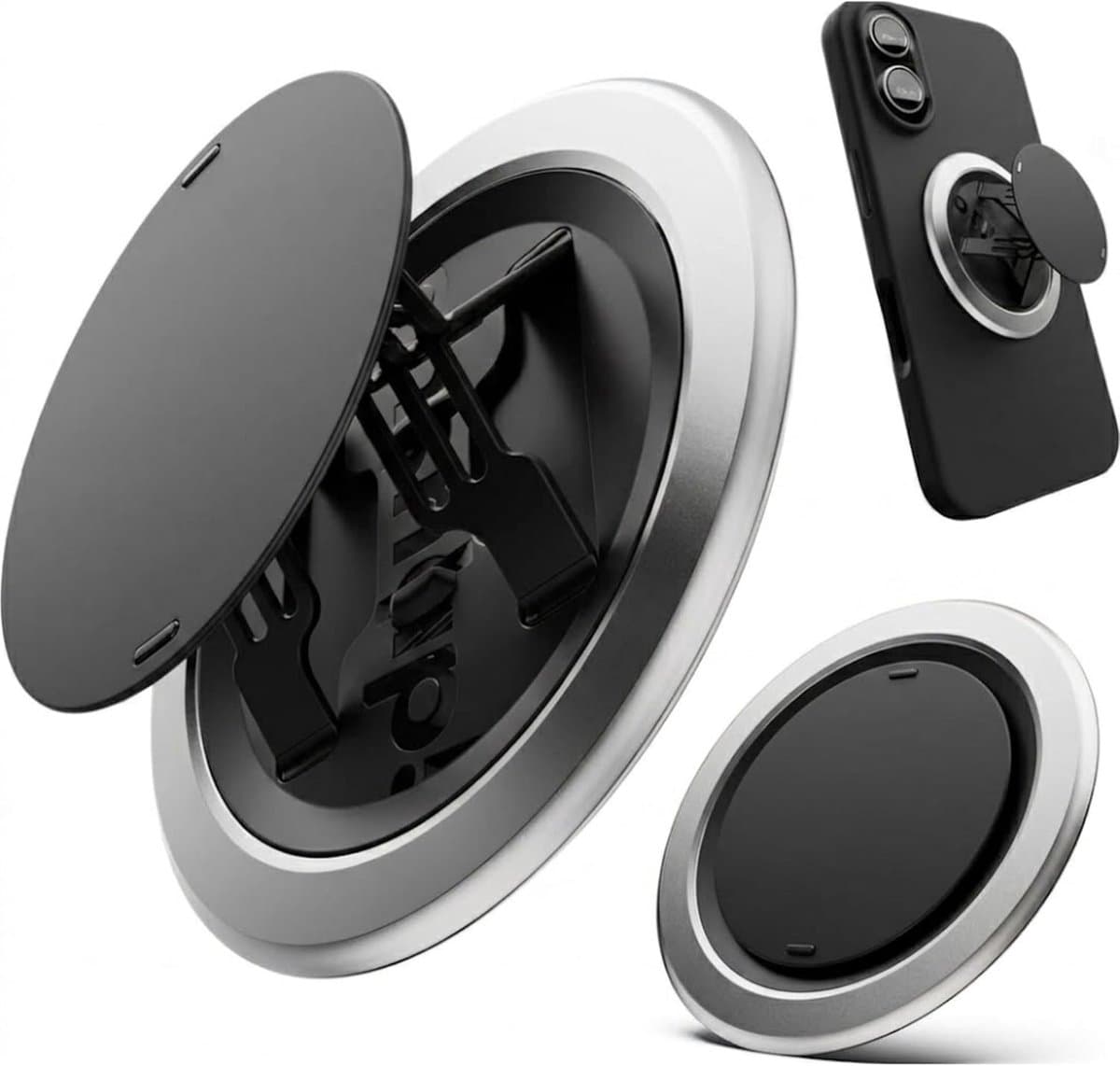 Phone Grip - Gen 5 | Dunste phone grip | Kickstand compatibel met iPhone & Android | Magnetische aluminium ring | voor MagSafe | Ultradunne 3 mm Mag-standaard - Afbeelding 1