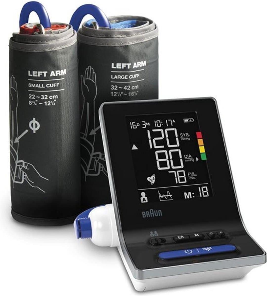 Braun ExactFit 3 BUA6150WE – Bovenarm Bloeddrukmeter – Automatisch – Met Cuff 32–42 cm – Geheugen voor 2 Gebruikers – LCD‑Display - Afbeelding 1