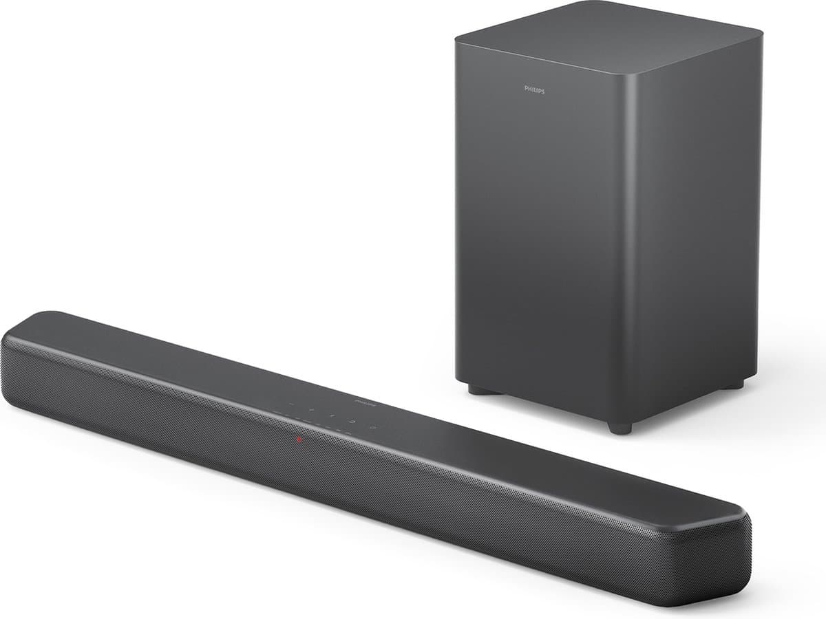 PHILIPS TAB5309 Soundbar 2.1 met draadloze subwoofer - 2.1-kanaals 240W, DTS Virtual X, Bluetooth 5.4, HDMI ARC, optische aansluiting en USB-connectiviteit - Donkergrijs - Afbeelding 1