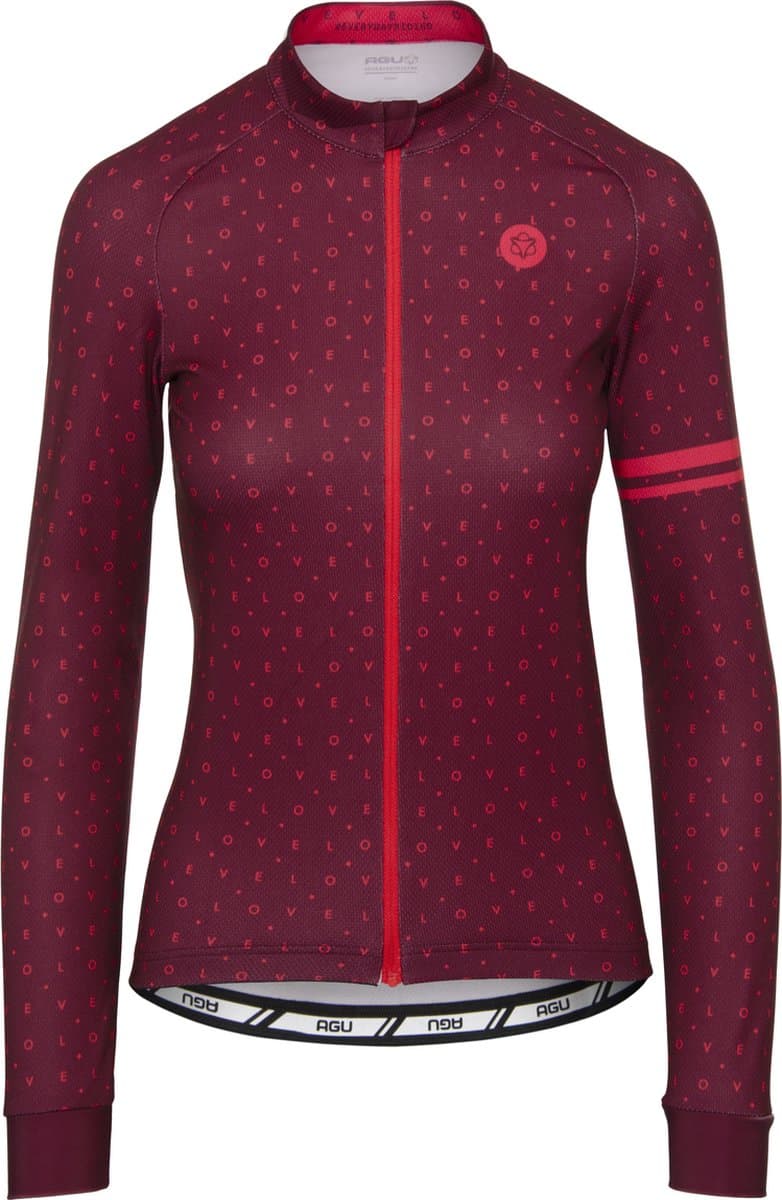 AGU Velo Love Fietsshirt Lange Mouwen Essential Dames - Rood - XS - Afbeelding 1