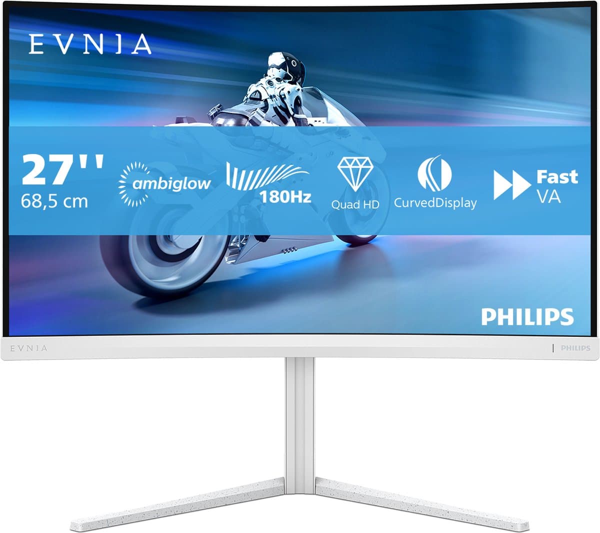 Philips Evnia 27M2C5501 - 27 inch Curved QHD Gaming Monitor - 180Hz - Afbeelding 1