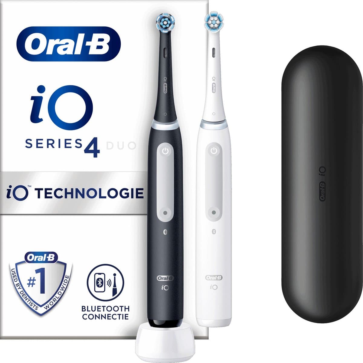 Oral-B iO 4N - Elektrische Tandenborstels Zwart en Wit - Ontworpen Door Braun - Afbeelding 1
