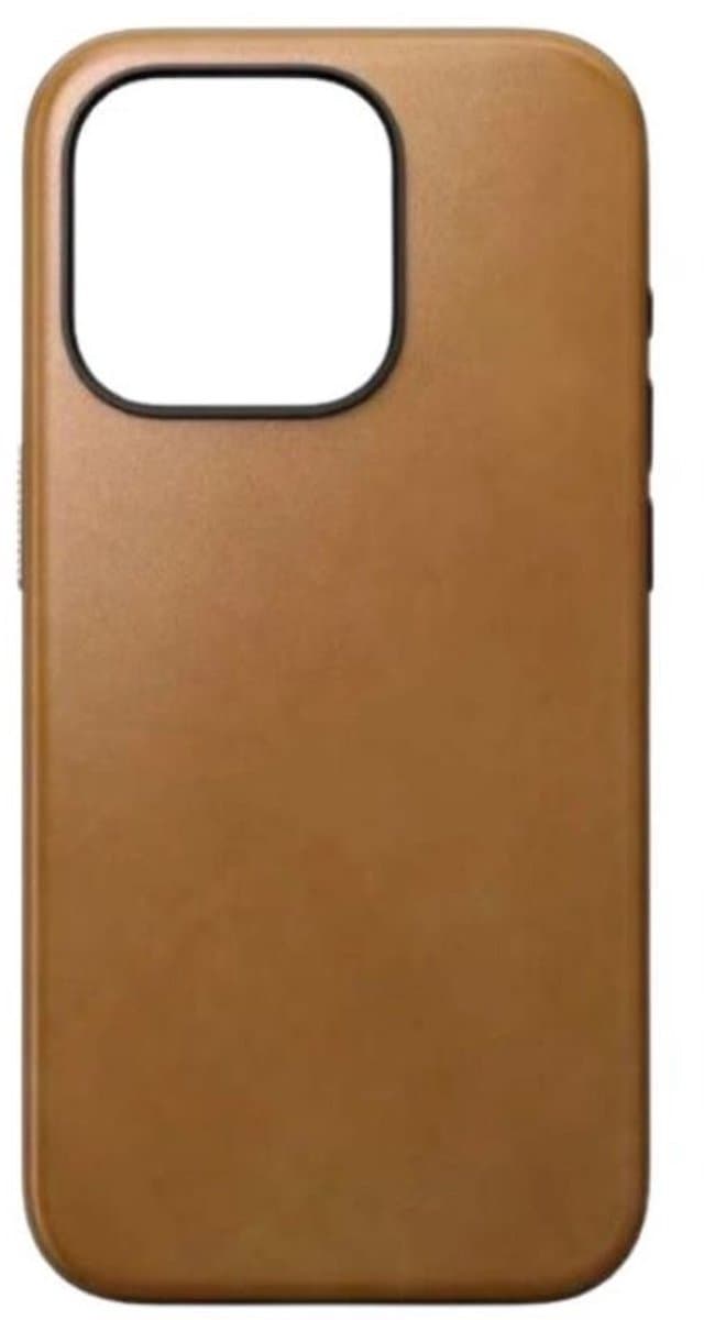 Nomad Modern Leather Case - Hoesje voor iPhone 15 Plus - Nomad leder - Geschikt voor MagSafe en draadloos opladen - English tan - Afbeelding 1