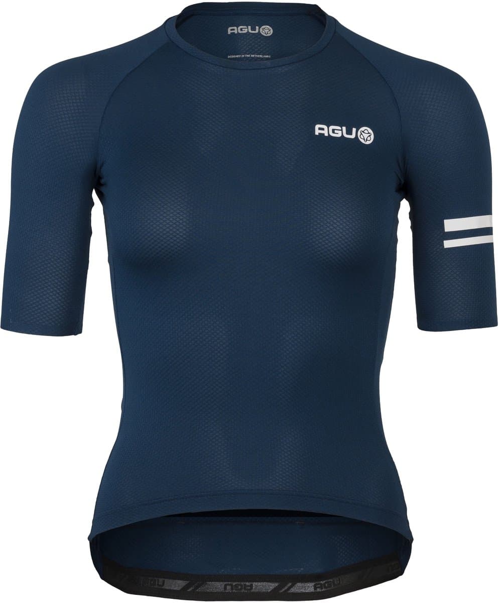 agu Breakaway Circular - Dames Fietsshirt - Ritsloos - Aerodynamisch - Duurzaam Mono-materiaal - Blauw - 4 Achterzakken - Afbeelding 1