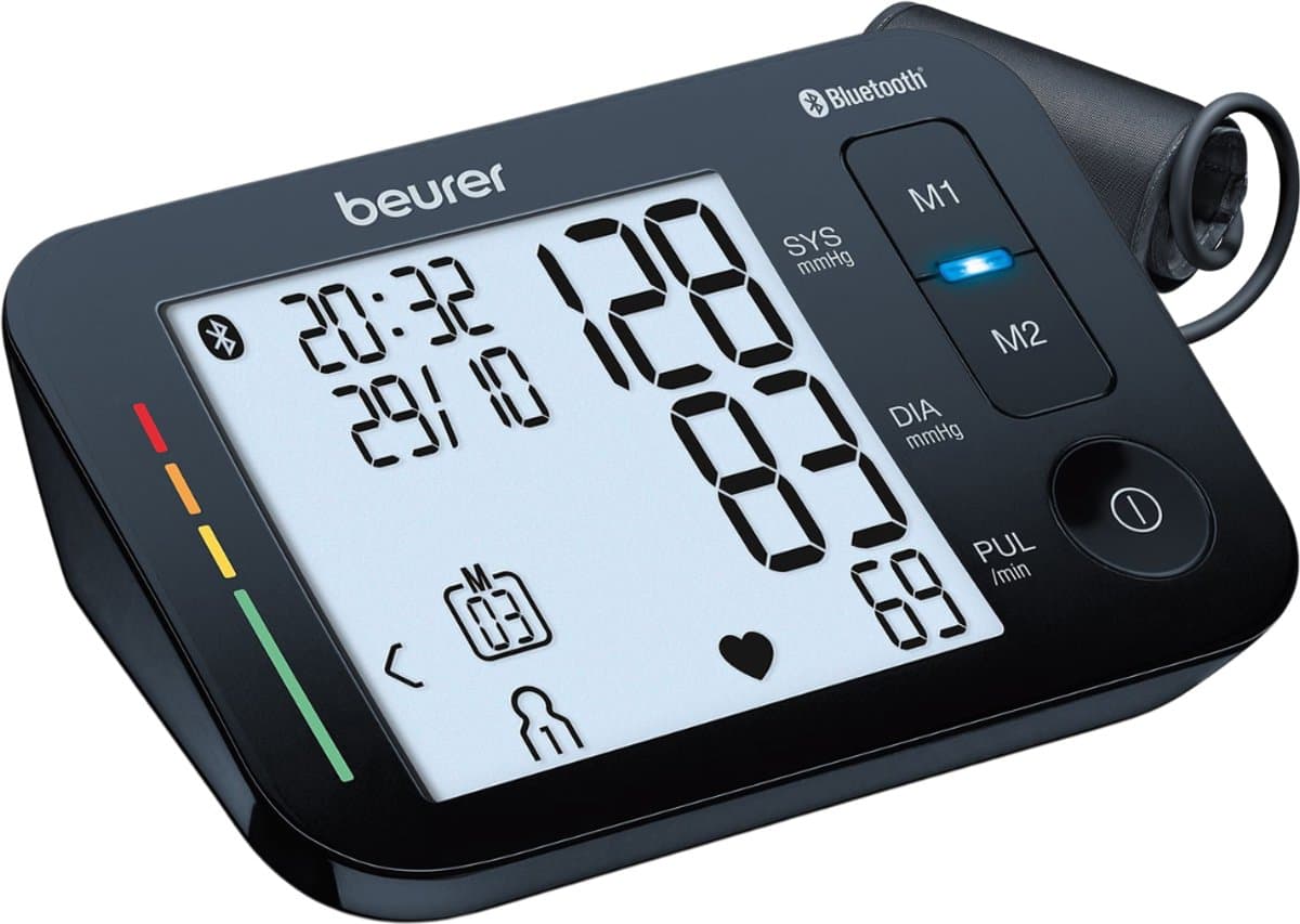 Beurer BM 54 Bluetooth® Bloeddrukmeter bovenarm - Smart - Zeer goed beoordeeld - XL Display - Manchet tot 44 cm - Hartslagmeter - Onregelmatige hartslag - Risico-indicator - Beurer HealthManager Pro app - 5 Jaar garantie - Afbeelding 1