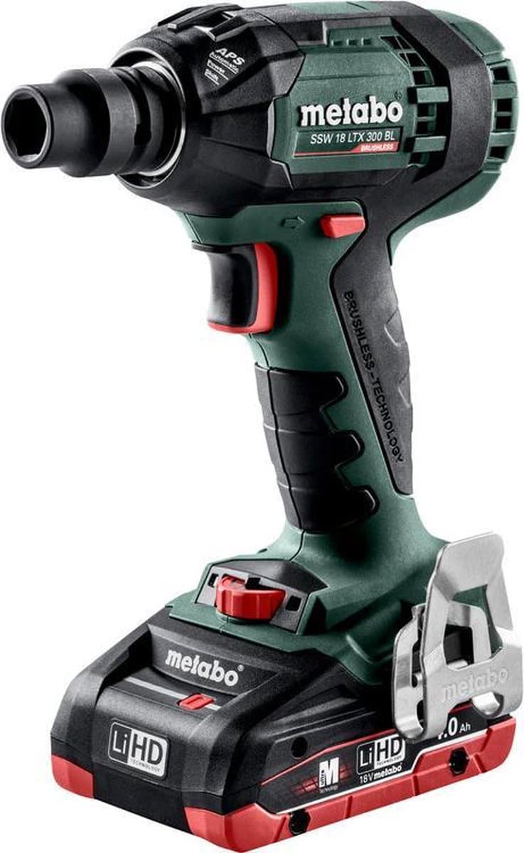Metabo SSW 18 LTX 300 BL 18V LiHD Accu slagmoersleutel set (2x 4.0Ah accu) in Koffer - 300Nm - 1/2"" - koolborstelloos - Afbeelding 1