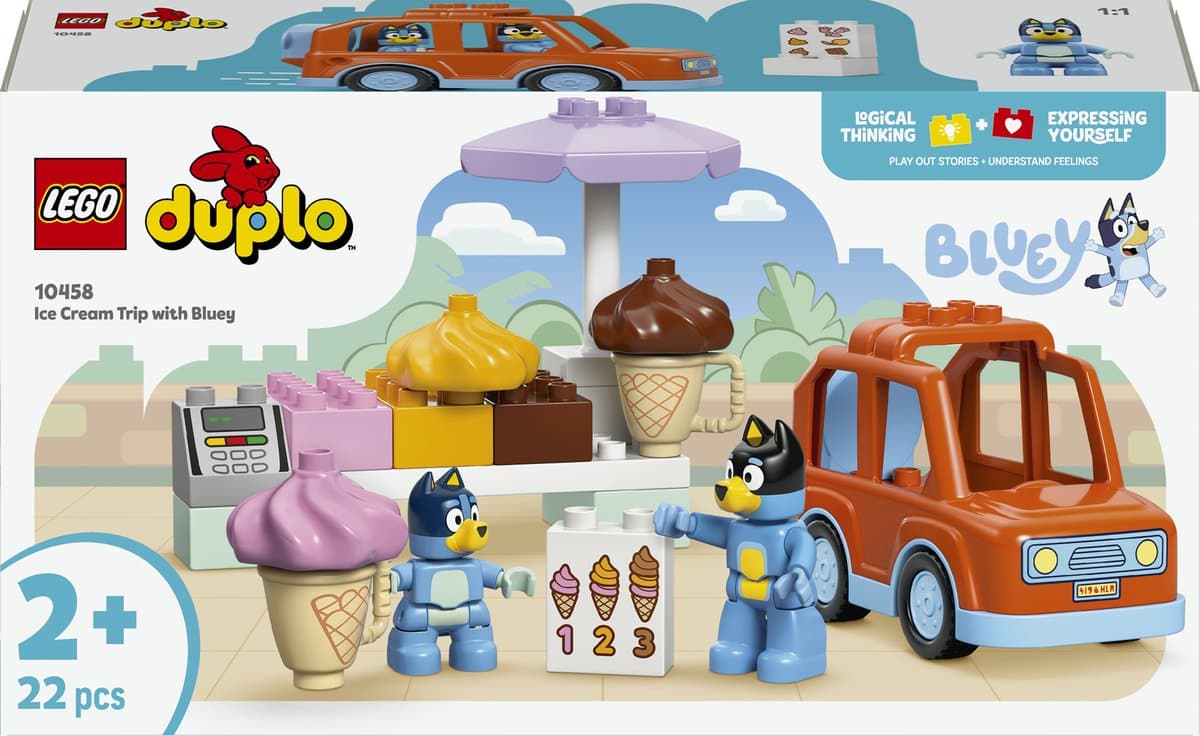 LEGO DUPLO Bluey: Een IJsje Halen met Bluey Speelgoed Ijsjes Bouwpakket voor Kinderen 10458 - Afbeelding 1