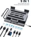9-in-1 USB C Hub Stand voor iPad Pro en iPad Air, met 4K HDMI, RJ45 Ethernet, SD/TF Lezer en USB 3.0 Poorten