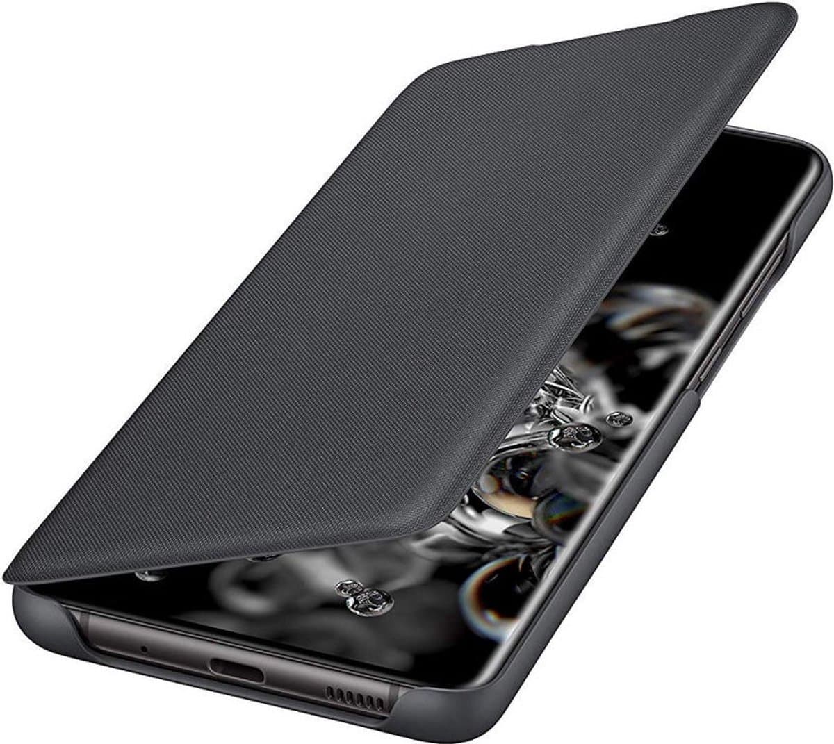 Samsung LED View Book Cover - Zwart - voor Samsung Galaxy S20 Ultra - Afbeelding 1