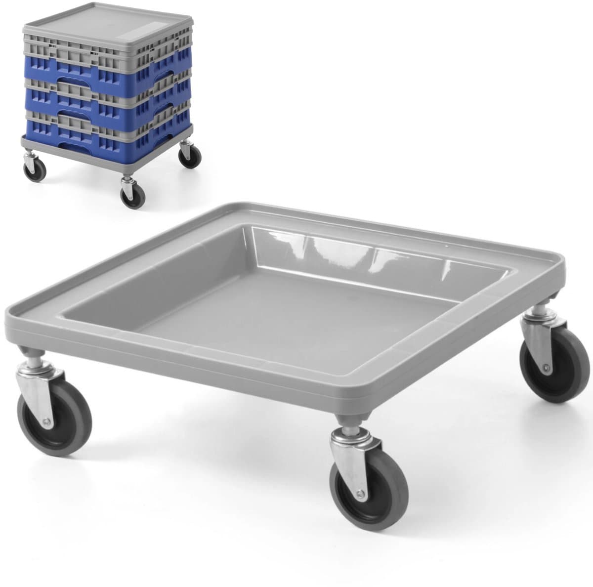 Amer Box Camrack Serie - Vaatwasser Mand Car - 50x50cm - Roest- en Breukbestendig - Grijs - Afbeelding 1