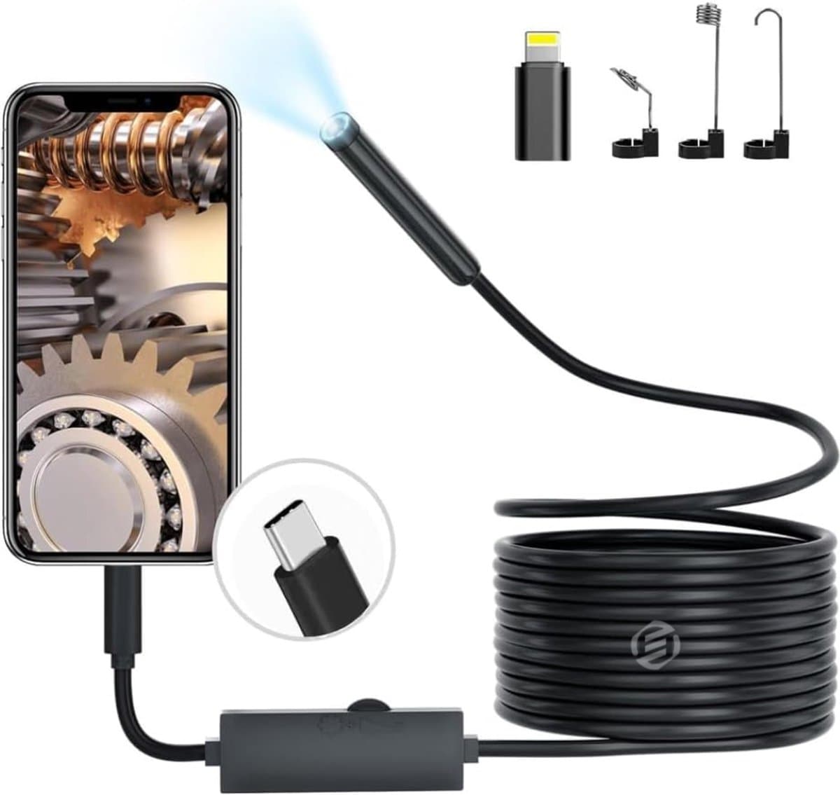 Equivera Endoscoop geschikt voor iPhone - Endoscoop - Inspectiecamera - Inspectiegereedschap - Waterproof - HD Camera - Premium - Afbeelding 1