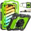 Shockproof iPad mini 7 (A17 Pro) 2024 Case met Schermbeschermer, 360° Rotatable Stand, Handstrap en Penhouder - Groene Bescherming voor Mini 6 2021 8.3 inch