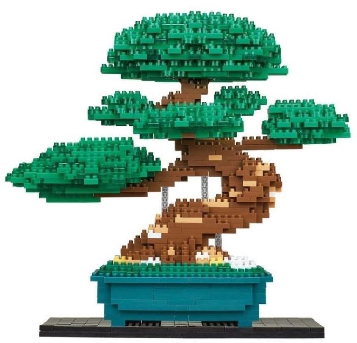 Bandai - Nanoblock - Bonsai Deluxe - Baksteen figuur - 1130 Brick Bonsai bouwset - Pixel Flower Bonsai figuur bouwpakket - Mini Brick Plant - NBC039 - Afbeelding 1