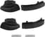 Be In Your Mind Set van 6 L R ZR ZL triggerknoppen met veren compatibel met Nintendo Switch Joy-Con Controller vervangende onderdelen zwart