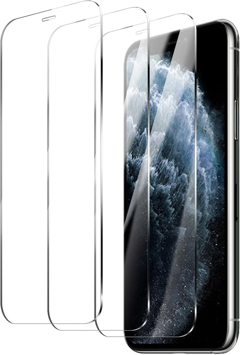 3 stuks pantserbescherming glas voor iPhone 11 Pro/iPhone Xs/iPhone X, gehard glas, hardheidsgraad 9H, anti-luchtbellen, anti-kras - Afbeelding 1