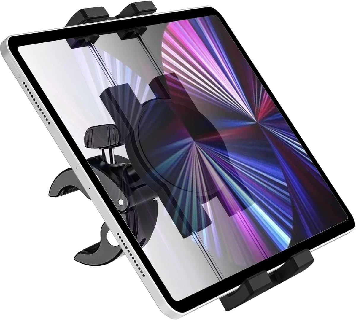 Stuur Tablethouder [Stabiel & Duurzaam] Spinningfiets Elliptische Binnen Bike Tablet Beugel voor iPad Mini Air Pro, Galaxy Tab, Lenovo, Huawei, iPhone, 4-12.9" Telefoons en Tablets