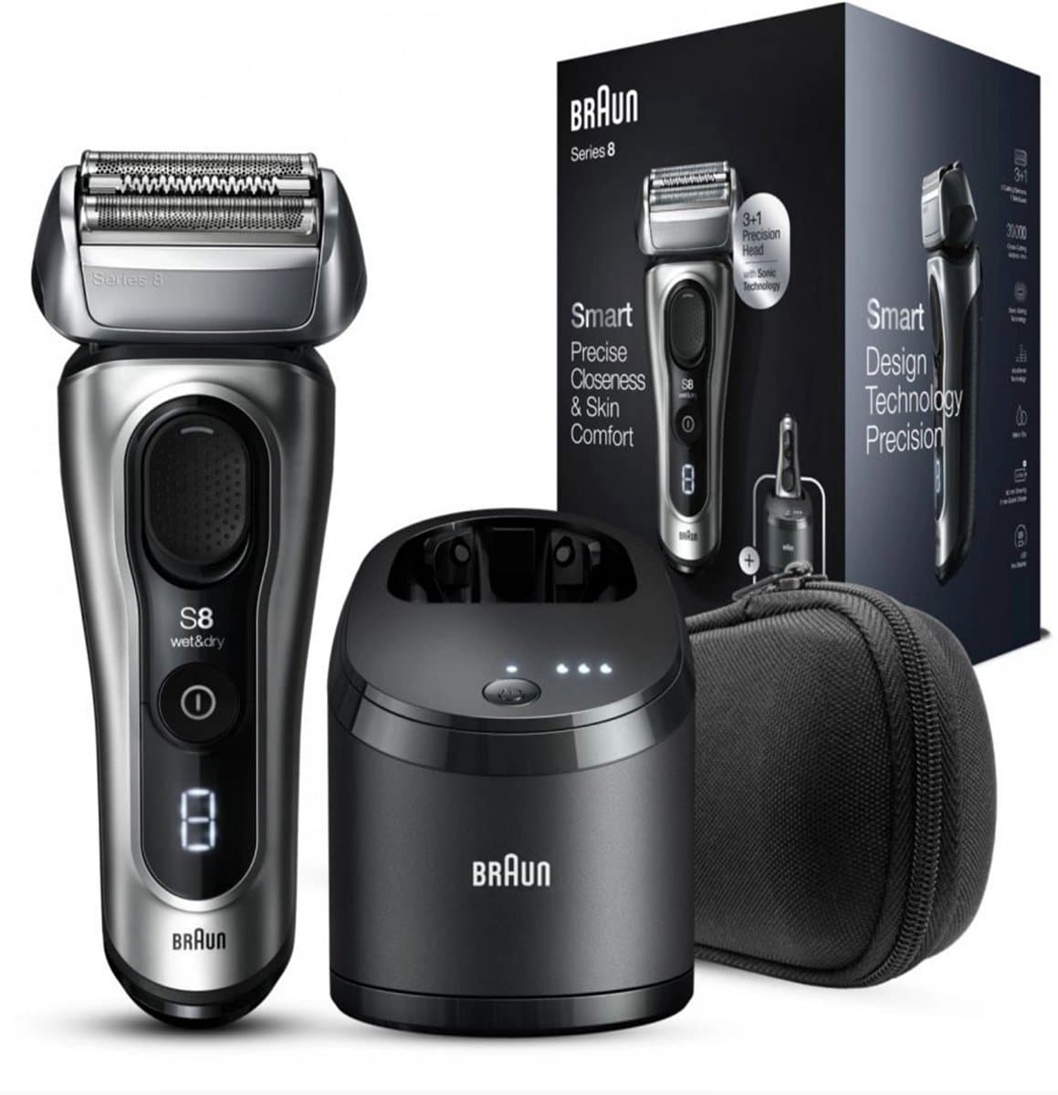 Braun Series 8 8467cc Scheerapparaat - 5-in-1 SmartCare Center - Reinigingscartridge - Harde reisetui - Afbeelding 1