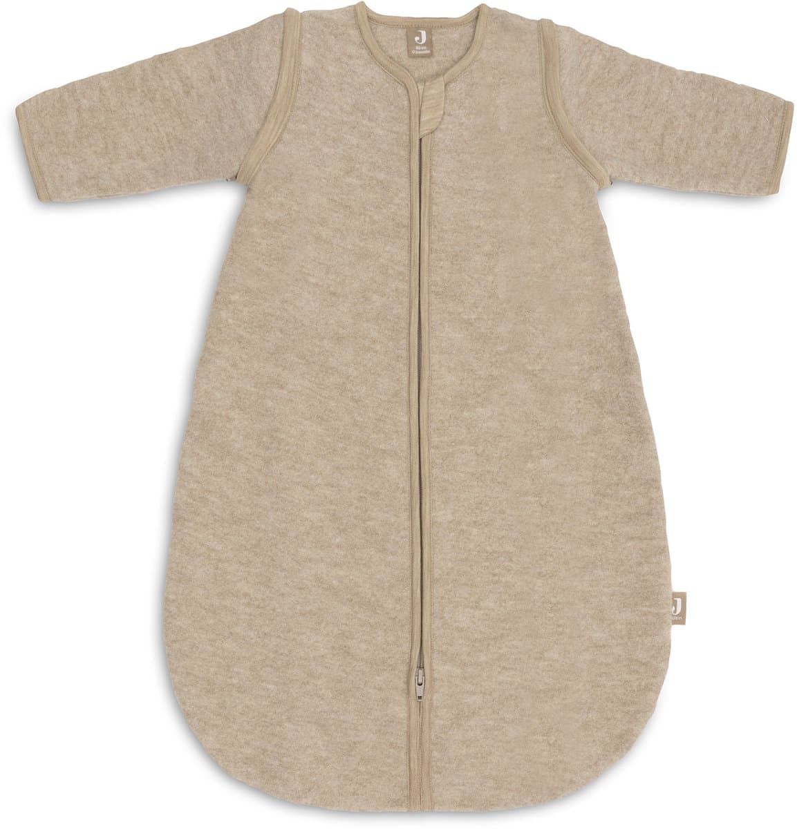 Jollein Slaapzak met afr. mouw Rond 60cm Merino Wol Felted Natural - Afbeelding 1