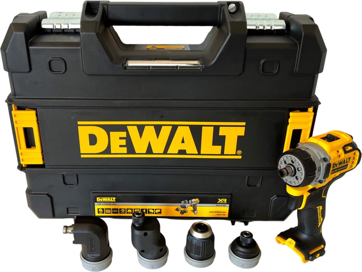 DeWalt 12V XR Serie - Accuboormachine - 57 Nm - 4 Verwisselbare Koppen - LED verlichting - Afbeelding 1