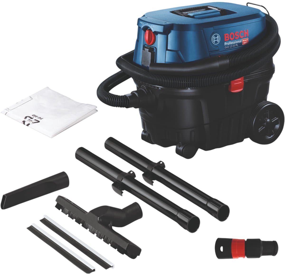 Bosch GAS 12-25 PL Professional - Universele Stofzuiger - Zelfreinigende Technologie - Droog en Nat - HEPA H13 Filter - Afbeelding 1