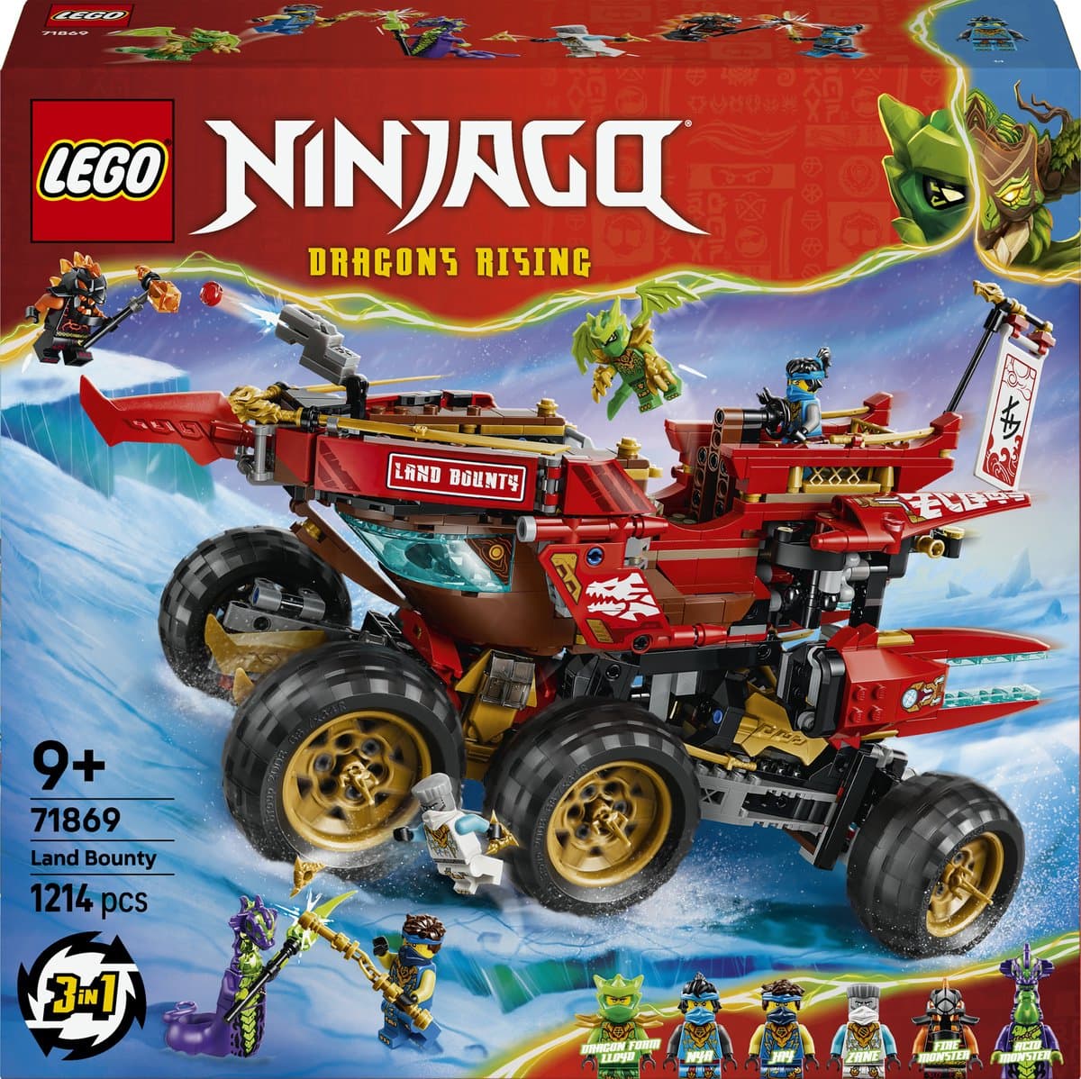 LEGO NINJAGO Land-Bounty Bouwpakket met Truck Speelgoed voor Kinderen 71869 - Afbeelding 1