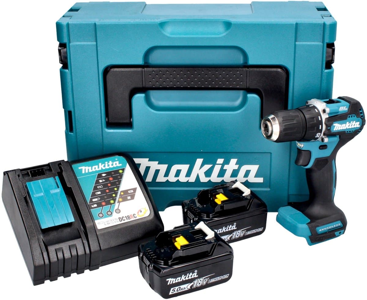 Makita DDF487RTJ Accu Schroefboormachine 18V 5.0Ah in Mbox