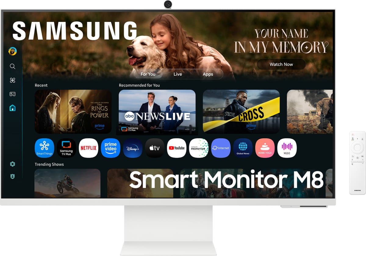 Samsung Smart Monitor M8 LS32FM801UUXEN - 4K Smart Monitor - 32 Inch - Afbeelding 1