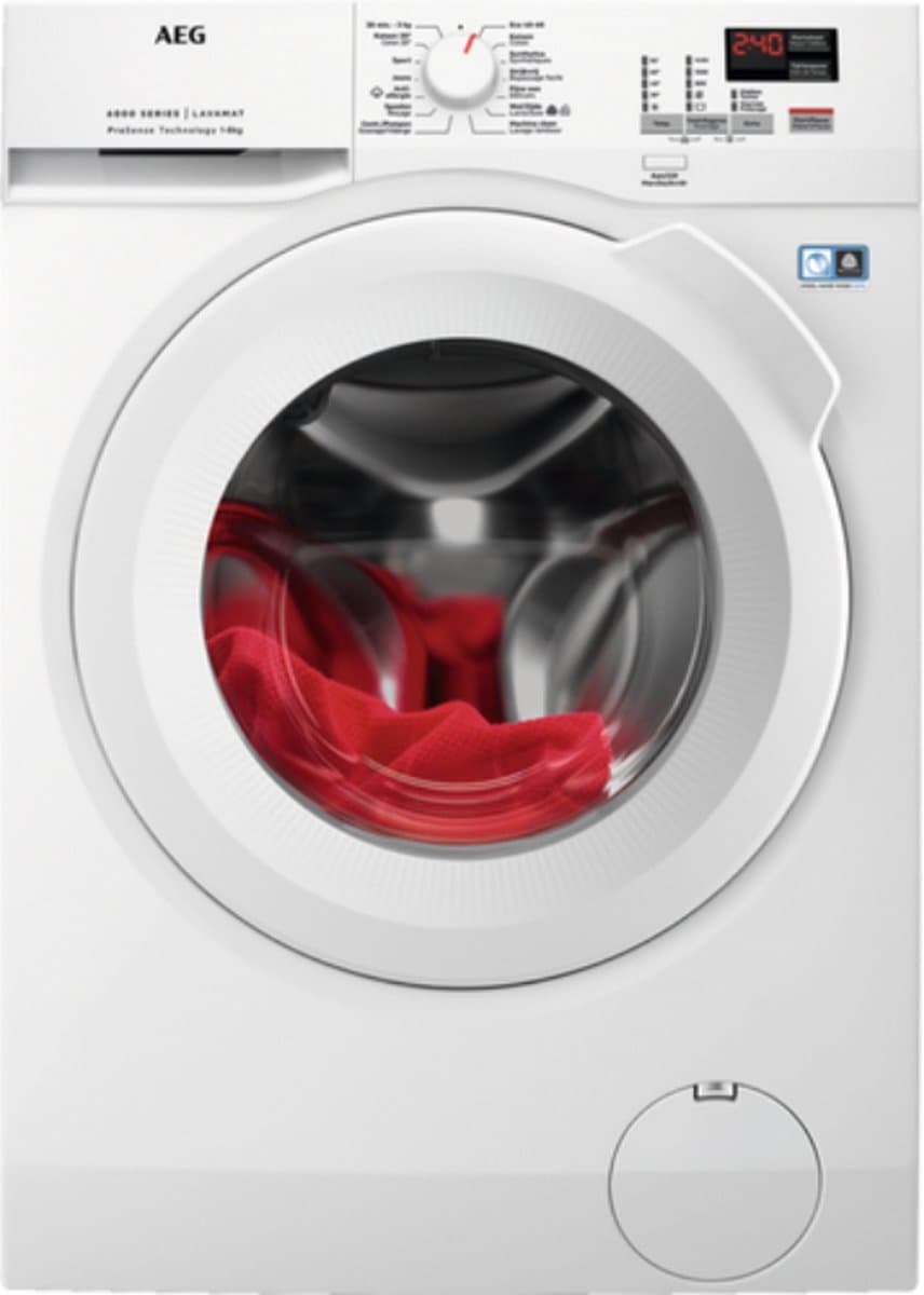 AEG LF61R840 6000 serie ProSense® - Wasmachine - Energielabel A - 1400 toeren - 8kg - NL/FR - Afbeelding 1