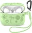 Siliconen Hoes voor AirPods Pro 3 met Karabijnhaak en Hoofdtelefoonhouder - Mint Groen