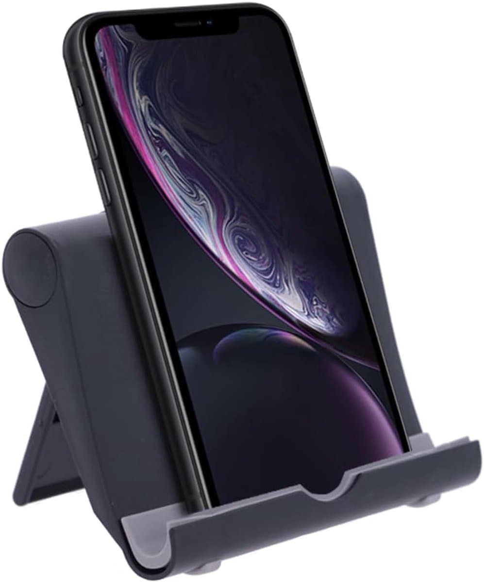 Tafelstandaard voor mobiele telefoon, tablet, eBook, iPad, tot 11 inch, zwart - Afbeelding 1