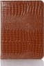 Elegante Folio Smart Cover voor 11'' iPad 2025 en 10.9'' iPad 2022, Crocodile Kunstleer met Kaarthouder en Pencilhouder - Bruin