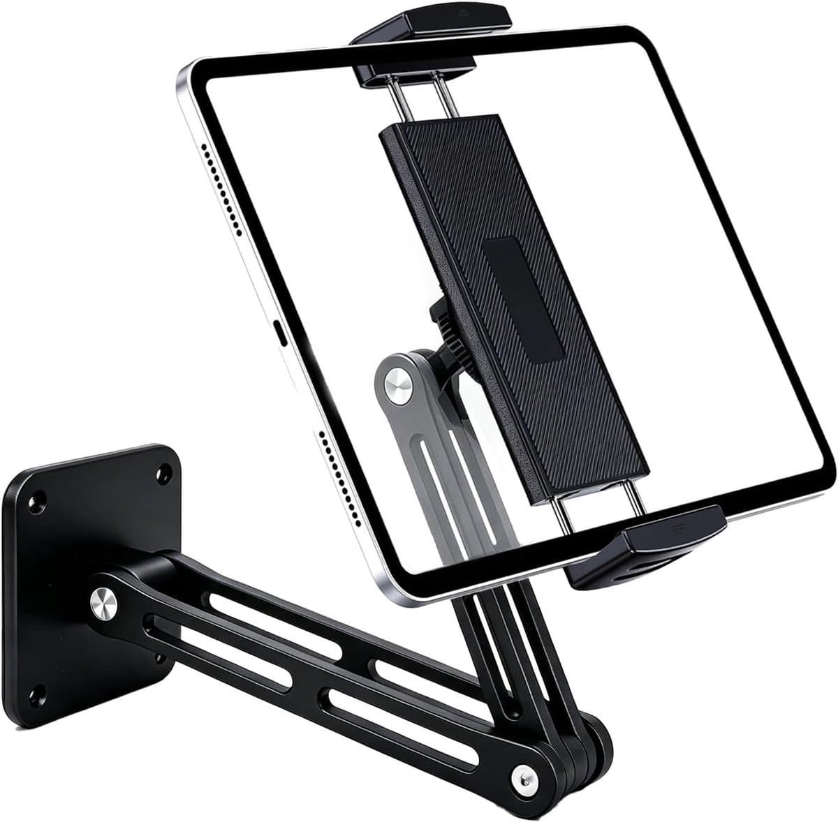 Aluminium, verstelbaar, 360 graden draaibaar, compatibel met iPad Pro / Mini / Air, Galaxy Tab en mobiele telefoons van 4,7-13 inch - Afbeelding 1