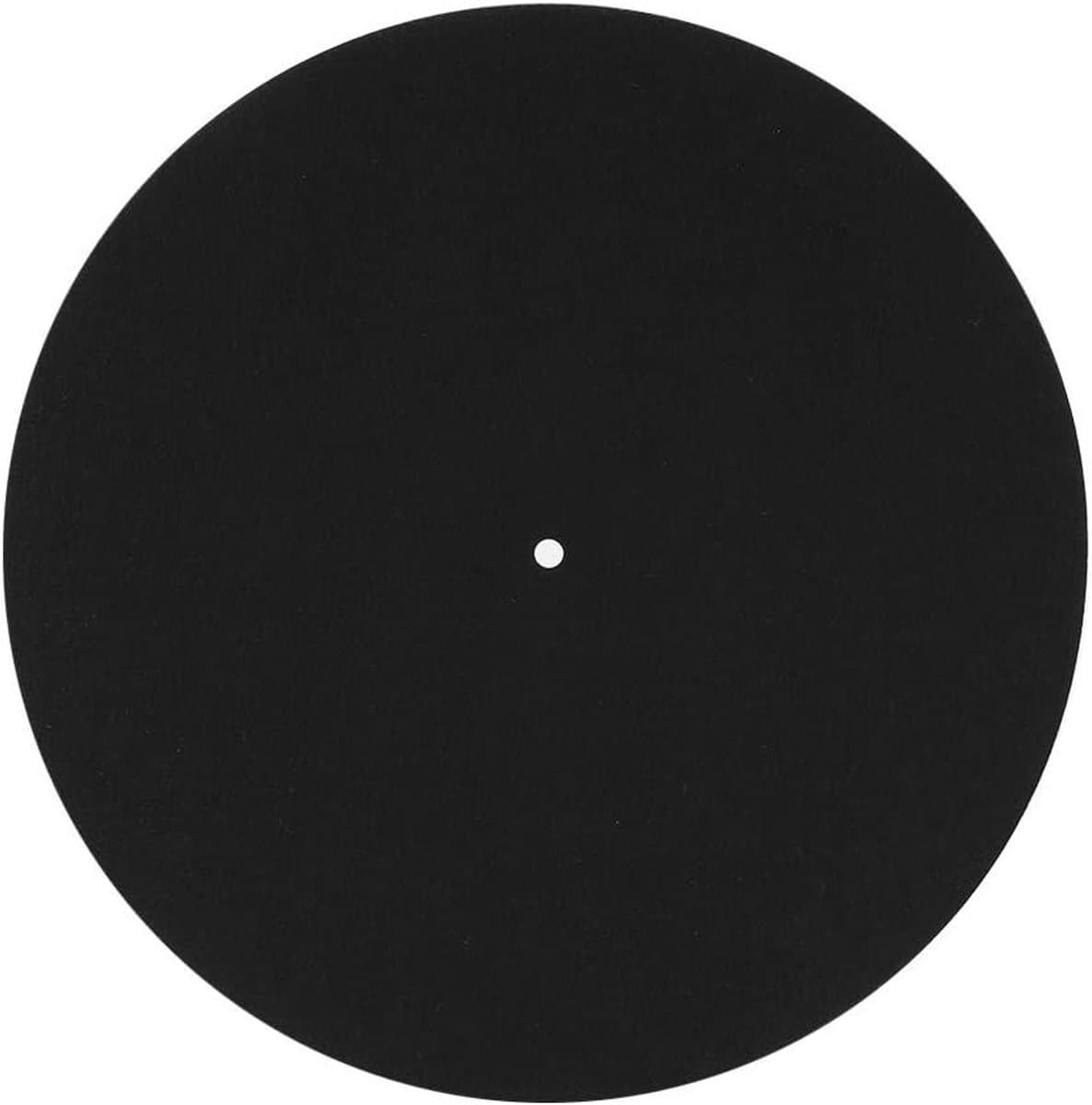 Platenspeler Mat - Draaitafel Pad - Platen Beschermen - Antistatisch Vilt - 30cm Diameter - Grijs - Afbeelding 1