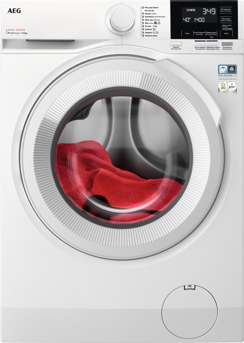AEG LR63R142 6000 serie ProSense® - Wasmachine - Energielabel A - 1400 toeren - 10kg - NL/FR - Afbeelding 1