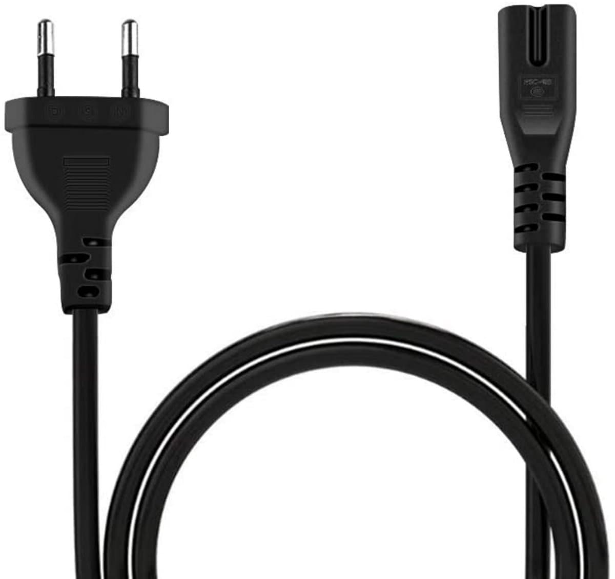 EXCITAT Stroomkabel - C7 kabel - Kabel voor kleine apparaten - 1.5m - geschikt voor PS5 / PS4 / PS3 / Xbox Series X/S - zwart - Afbeelding 1