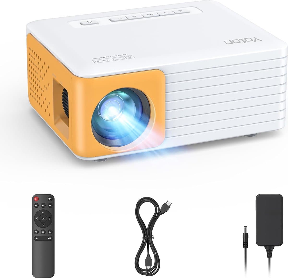 Mini Beamer Full HD 1080P - 120 ANSI Lumen - Projector met Afstandsbediening - voor Mobiele Telefoon/PC/PS4/PS5/Xbox/Firestick - Afbeelding 1