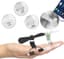 2 stuks 3-in-1 USB-ventilator voor mobiele telefoon, compatibel met iPhone/iPad/Android-smartphone/tablet, micro-USB/type C/Lightning-poorten