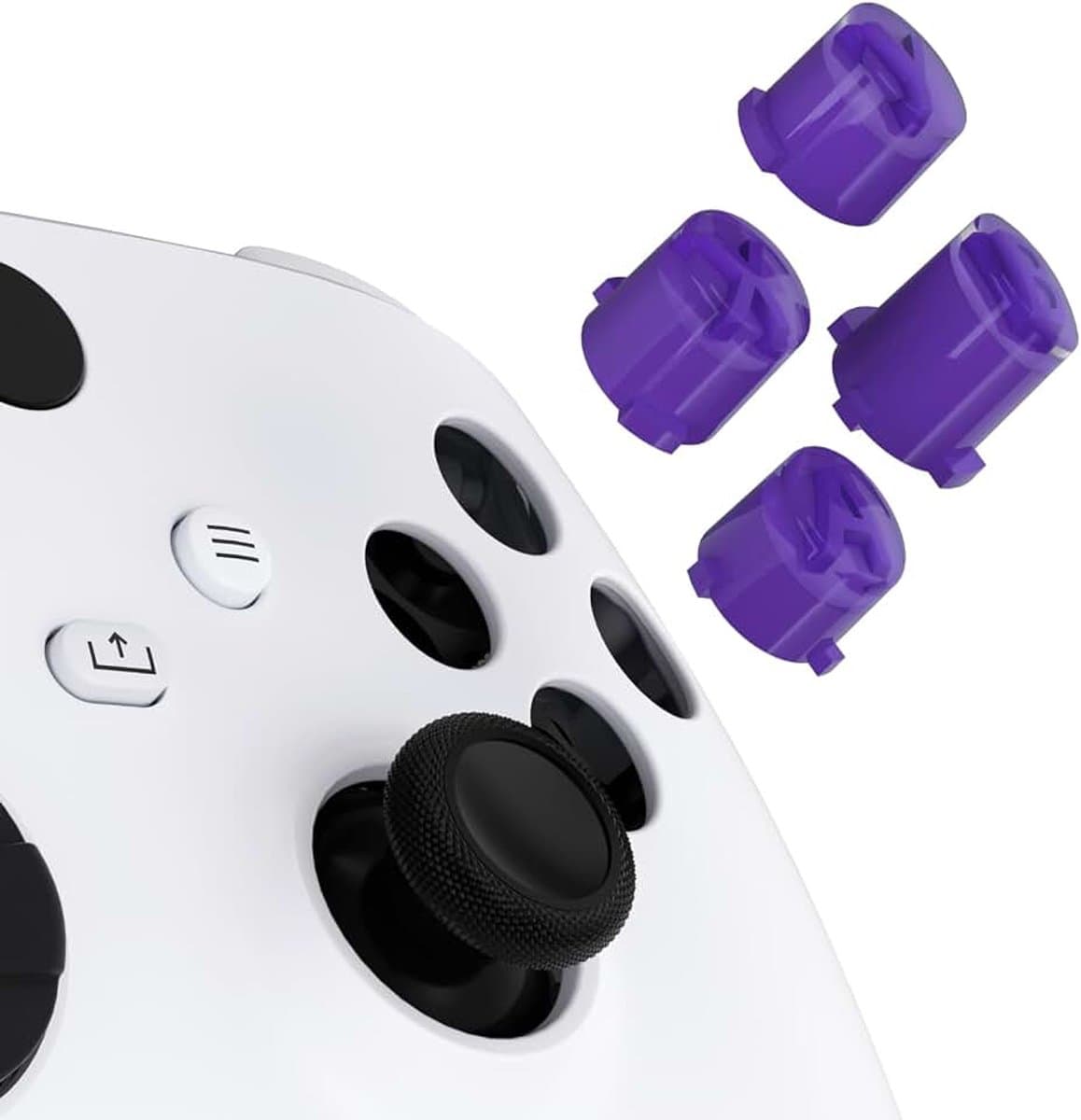 EXtremeRate Vervangende ABXY Knoppen voor Xbox Series X S Controller, Three-Tone A B X Y Toetsen Buttons voor Xbox One S X/Elite V1/Elite Series 2 Controller-Parrs - Afbeelding 1