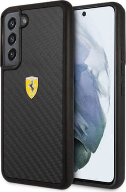 Samsung Galaxy S22 Backcase hoesje - Ferrari - Effen Zw...