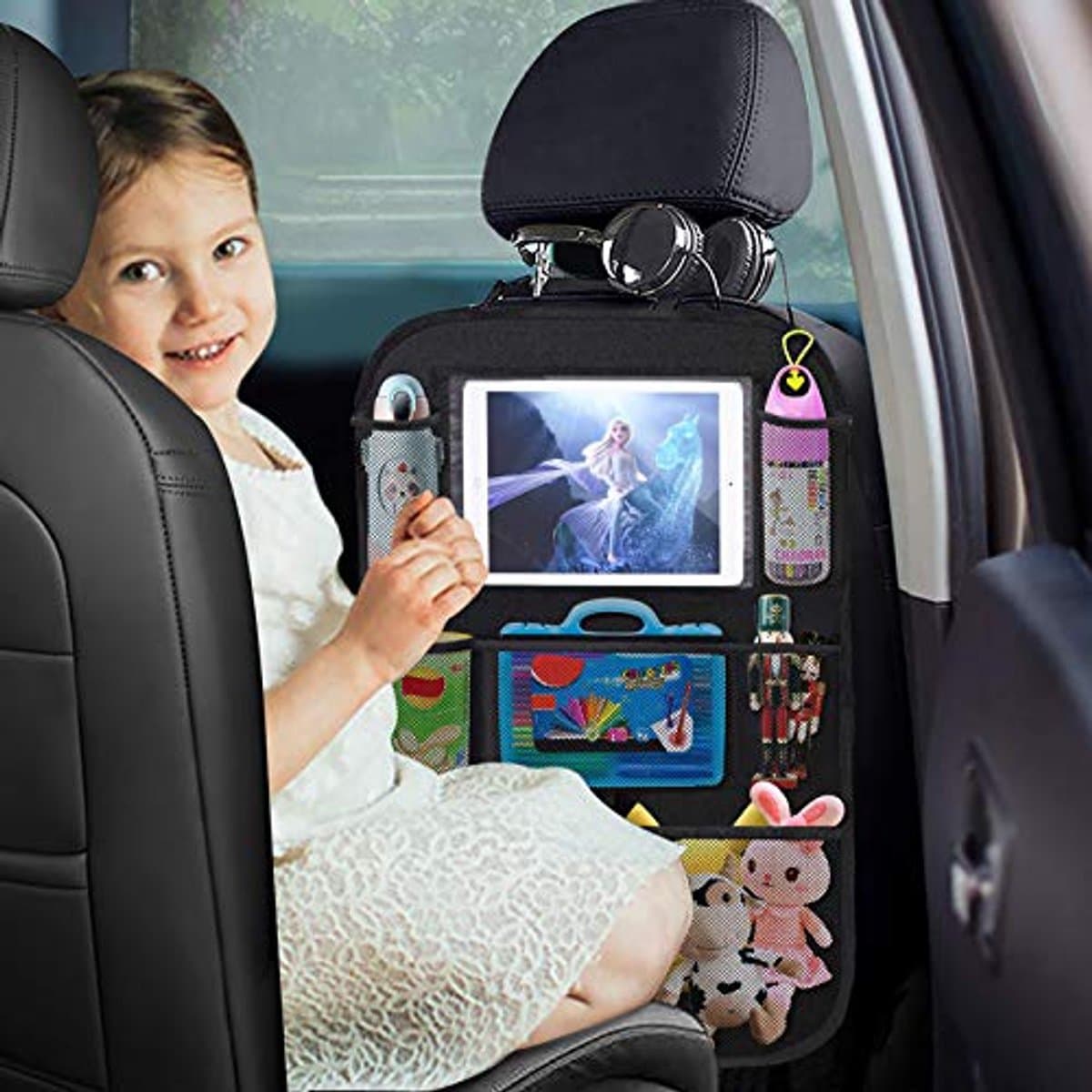 Rugleuningbeschermer Auto Organizer 2 Stuks Waterdicht Met iPad/Tablettas en Kick-Mat-bescherming - Afbeelding 1