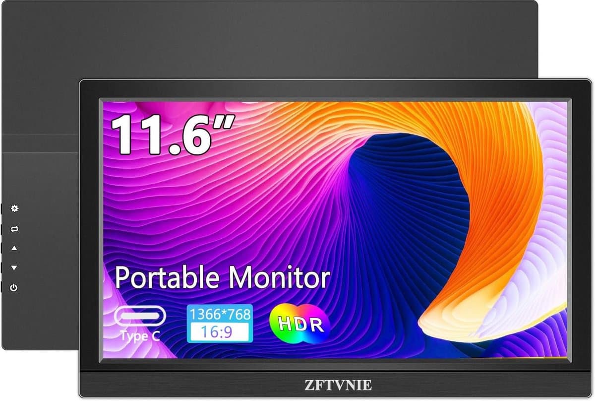 Draagbare Monitor 11.6 Inch HD Extern Scherm voor Laptop PC PS4 PS5 Switch - Afbeelding 1