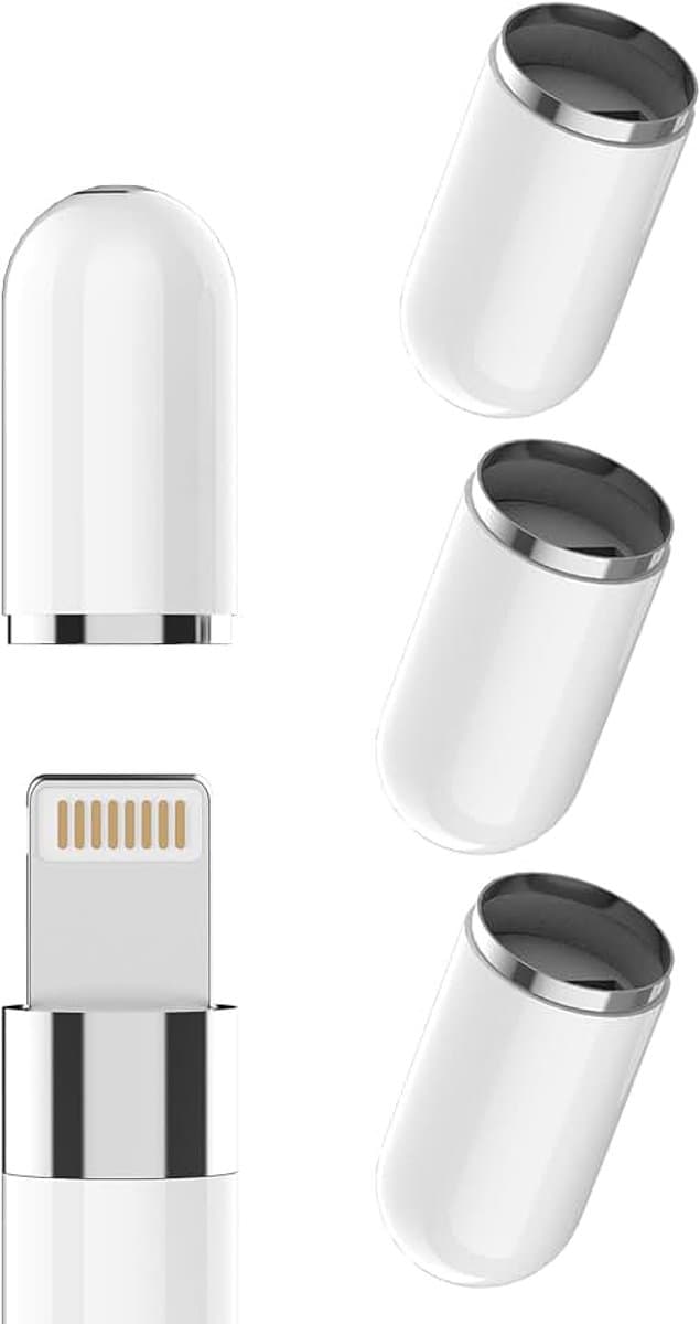 Pencil Cap voor Apple (4 stuks) voor iPad adapter pen tip reservekop 2nd Generación Ipencil penkap accessoires voor Apple MFI gecertificeerd reserveaccessoires 1e generatie pen cap - Afbeelding 1