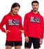 FALKE RU 130 Years verwarmend katoen hoodie heren rood - maat XXL