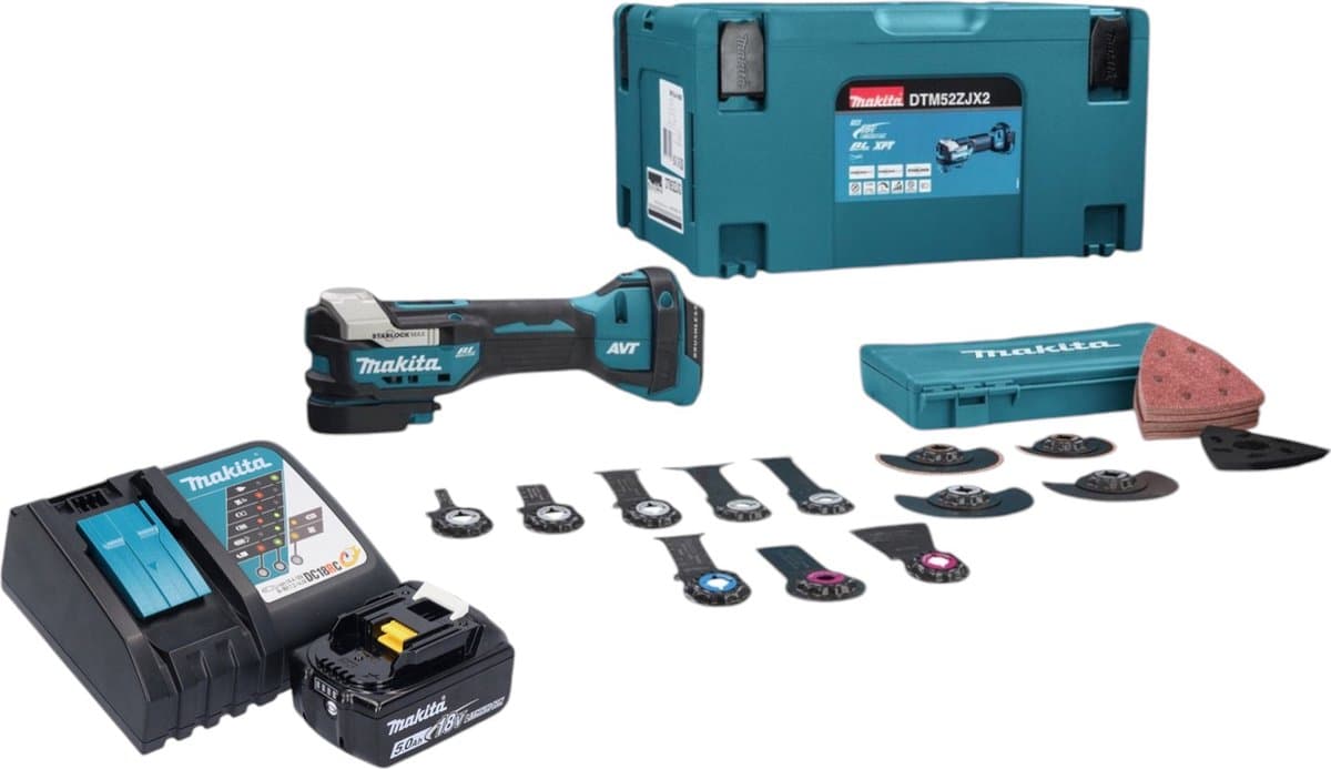 Makita - DTM52T1JX2 - Multifunctioneel Accugereedschap Brushless - 18V - Incl. Koffer - Afbeelding 1